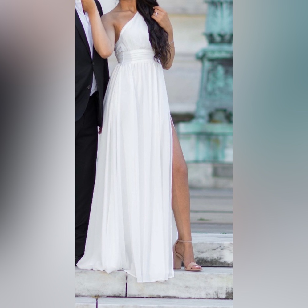 Lulus side S white dress
